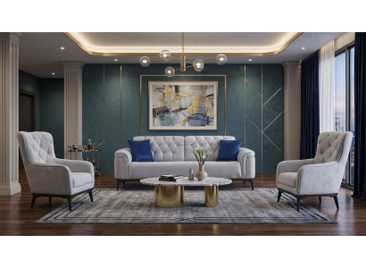 Graues Sofa-Set Sofas Design-Sofas Stoffsofas Wohnzimmer