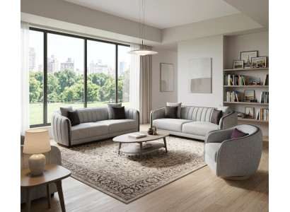 Sofa Set Sofa Sessel Hochwertig Modern Gepolstert Zeitlos