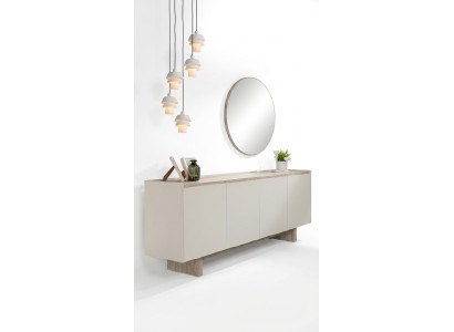 Konsole Mit Spiegel Beige Modern Edeltisch Sideboard Kommode