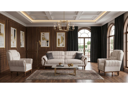 Beiges Sofa-Set 2+1+1-Sitzer-Sofas Stoffsofas Design-Sofas hohe Qualität