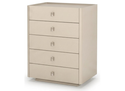 Moderne Beige Kommode Holz 5 Schubladen Schlafzimmer Wohnzimmer Flur