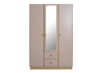 Beiger Kleiderschrank Holzschrank 3 Türen Jugendzimmer Schlafzimmer modern