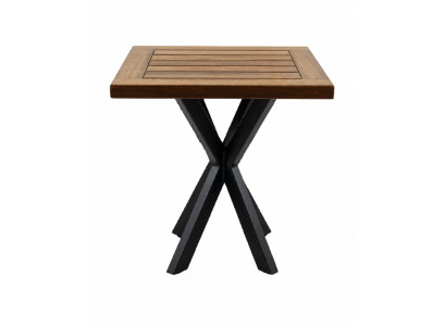 Quadratischer Holztisch mit Metallbeinen Modern und Robust