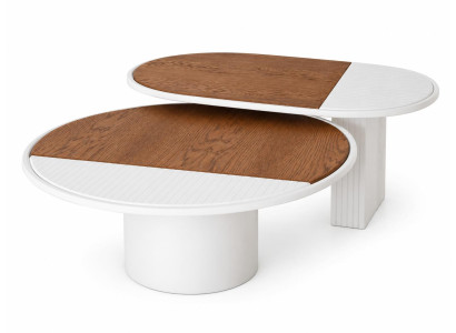 Couchtisch Modern Weiß Furniert Auffällige Minimalistisch Hochwertig
