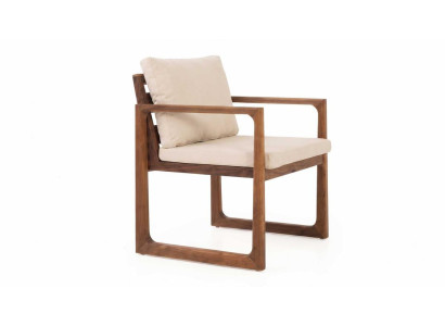 Stuhl schön bequem praktisch kompakt beige moderner Terrasse