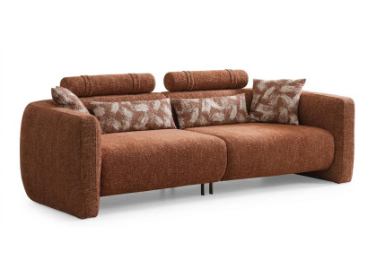 3 Sitzer Sofa Modern Terrakotta Großzügig  Voluminös Skulptural