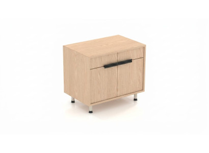 Beige Kommode Moderner Stil Holzgestell Metallgriffe Schrank