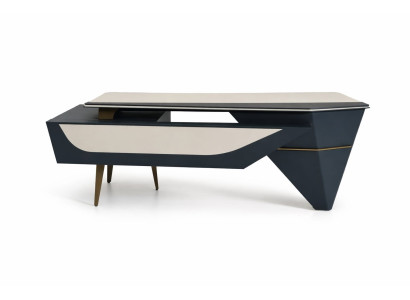 Beige Schreibtisch Modern Holz Büro Homeoffice Arbeitsplatz