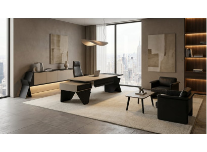 Modern Büro Set Holz Beige für Arbeitszimmer und Home Office