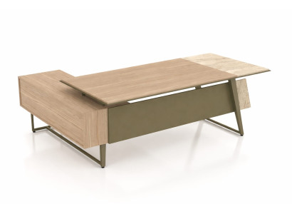 Moderner Schreibtisch Beige Holz Elegantes Homeoffice Design
