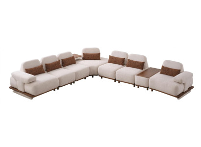Premium Eckcouch L Form Weiß Modern XXL Wohnlandschaft Polstersofa