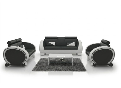 LEATHER SOFA LEATHER SOFA DESIGNER SOFA SUITE 3+1 COUCH UPHOLSTERED SUITE UPHOLSTERED SOFA