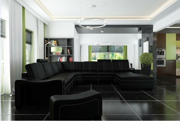 XXL leather sofa leather couch leather corner sofa living room landscape corner sofa new set sofa