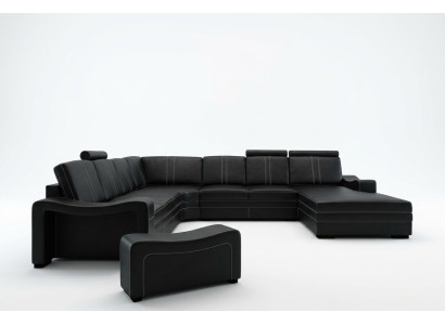 XXL leather sofa leather couch leather corner sofa living room landscape corner sofa new set sofa