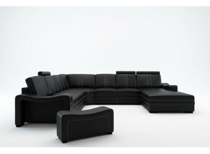 XXL leather sofa leather couch leather corner sofa living room landscape corner sofa new set sofa