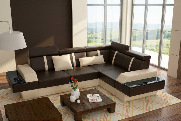 Designer leather sofa living area upholstered couch sofa corner sofa corner couch leather couch