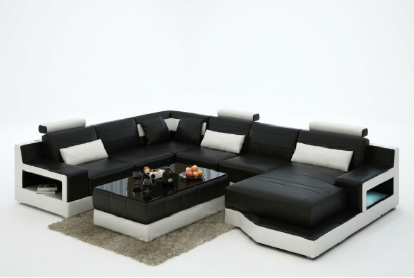 Leather sofa corner sofa design couch suite living landscape corner seating upholstery Ulm new