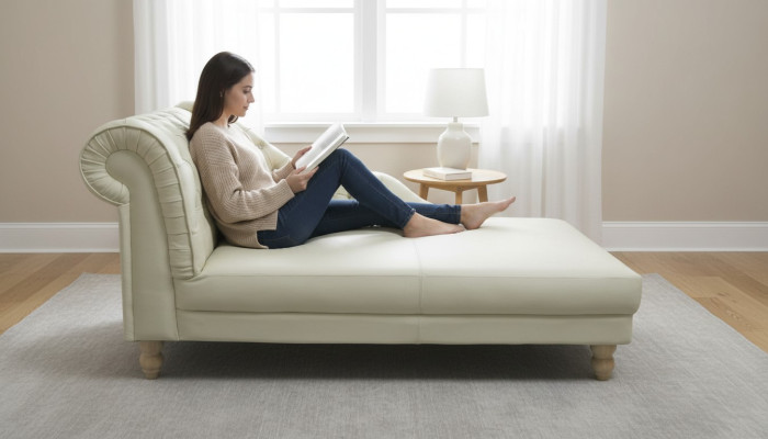 NAPOLEON Chesterfield Chaise Lounge Lounger Couch Sofa Leather Sofa Fabric