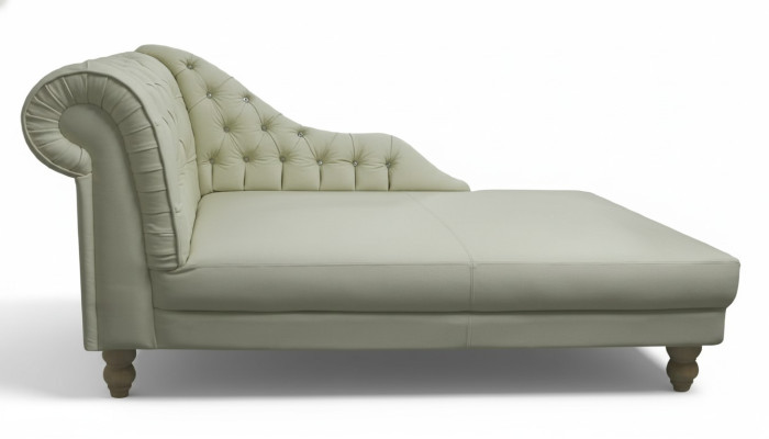NAPOLEON Chesterfield Chaise Lounge Lounger Couch Sofa Leather Sofa Fabric