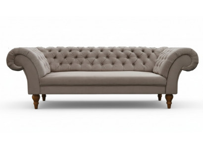 Chesterfield sofa couch fabric sofa set textile 3-seater new made in EU.