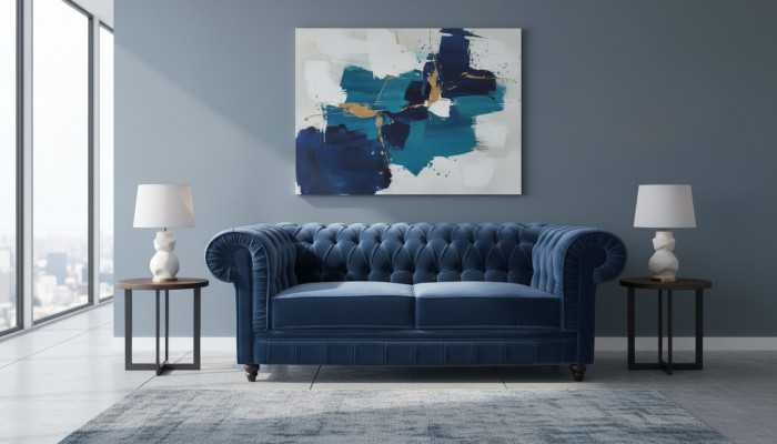 Chesterfield Textile Sofa Leather Fabric Couch 3-Seater Sofa Suite Leather Sofa NEW