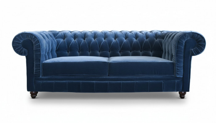 Chesterfield Textile Sofa Leather Fabric Couch 3-Seater Sofa Suite Leather Sofa NEW