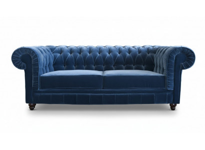 Chesterfield Textile Sofa Leather Fabric Couch 3-Seater Sofa Suite Leather Sofa NEW