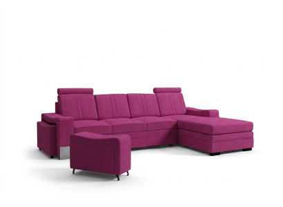 Sectional sofa fabric textile leather upholstery sofas couch set living landscape FRANCO L