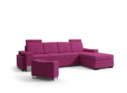 Sectional sofa fabric textile leather upholstery sofas couch set living landscape FRANCO L