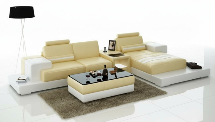 Leather sofa couch living landscape sectional sofa corner set design modern sofa L6004D