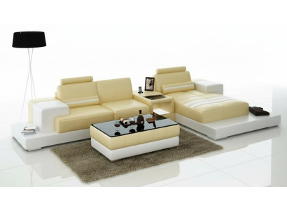 Leather sofa couch living landscape sectional sofa corner set design modern sofa L6004D