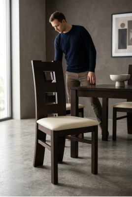 Solid wood chair, dining chair, designer leather chair, chairs, dining chairs K42