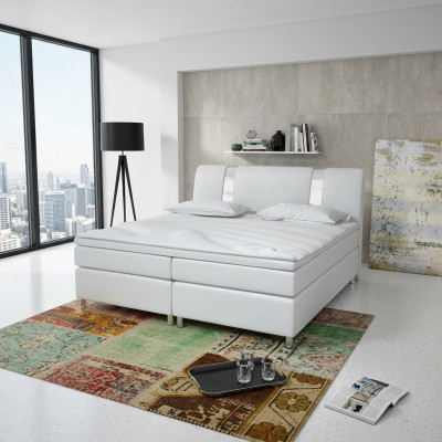 Box spring bed Box Hotel bed with visco & mattress leather bed beds double bed