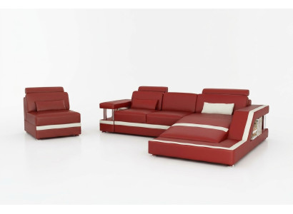 LEATHER SOFA XXL LEATHER SUITE CORNER SOFA UPHOLSTERY LIVING ROOM SUITE L SHAPE HH4