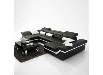 Big couch leather set upholstery new leather sofa XXL corner sofa living landscape