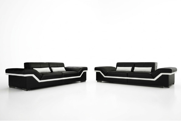 LEATHER SOFA BIG SOFA 3+3 DESIGN SOFA UPHOLSTERED LEATHER SET COUCH SOFA SET NEW