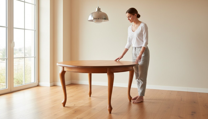 Dining table wood round tables dining room 150x150 cm / 200x150 cm round table
