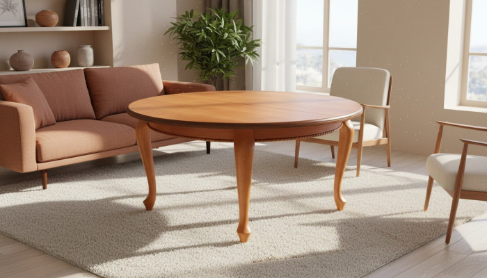 Dining table wood round tables dining room 150x150 cm / 200x150 cm round table