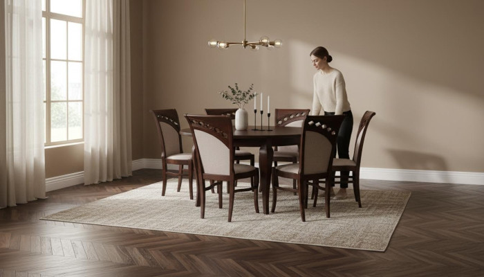 Dining table + 8 chairs dining room set dining group round round table tables new