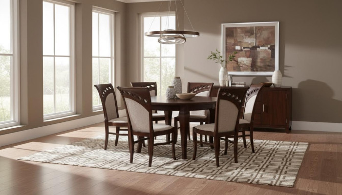 Dining table + 8 chairs dining room set dining group round round table tables new
