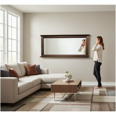 Classic Designer Real Wood Frame XXL Mirror 157x71 Mirror - Model W-L1