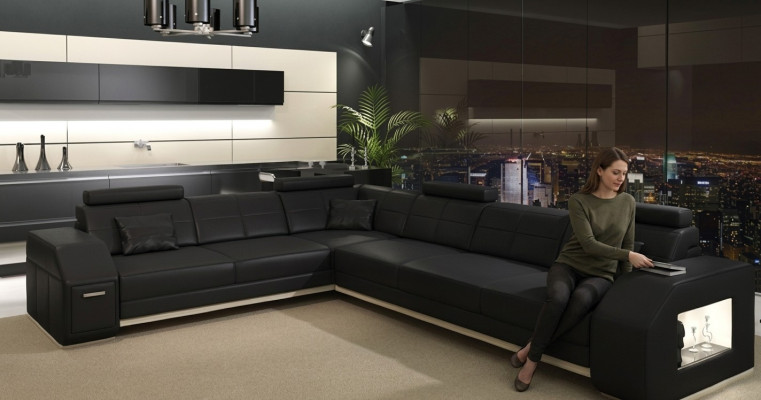 Leather sofa couch suite 3+2+1 seater set design modern sofa