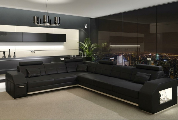 Leather sofa couch suite 3+2+1 seater set design modern sofa