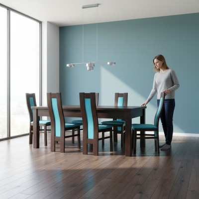 Dining table + 6 chairs dining room chair set dining group modern table tables new