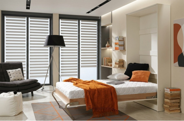 Folding Bed Cabinet Wardrobe Bed Dressers Foldable Shutter New Product