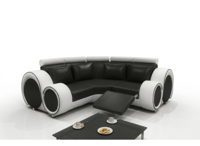 Corner sofa Couch BERX Upholstered Living Area Leather Corner Sofas Suite L Shape