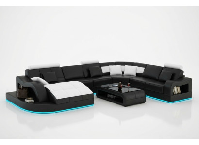 Leather Sofa Couch Living Area Corner Sofa Corner Set Design Modern Sofa L6015B