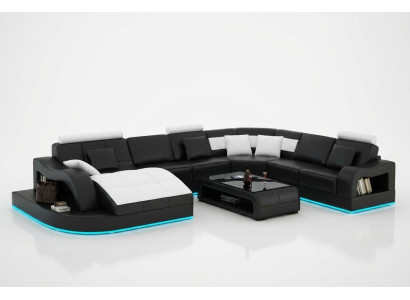 Leather Sofa Couch Living Area Corner Sofa Corner Set Design Modern Sofa L6015B