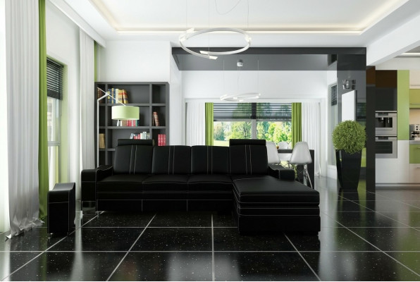 LEATHER SOFA LIVING LANDSCAPE CORNER SOFA NEW SUITE SOFA XXL LEATHER COUCH LEATHER CORNER SOFA!