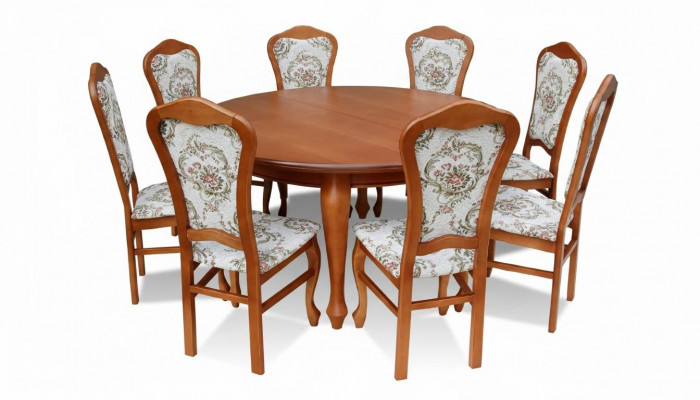 Dining Table & 8x Chairs Dining Room Set Dining Group Classic Table Chair Tables
